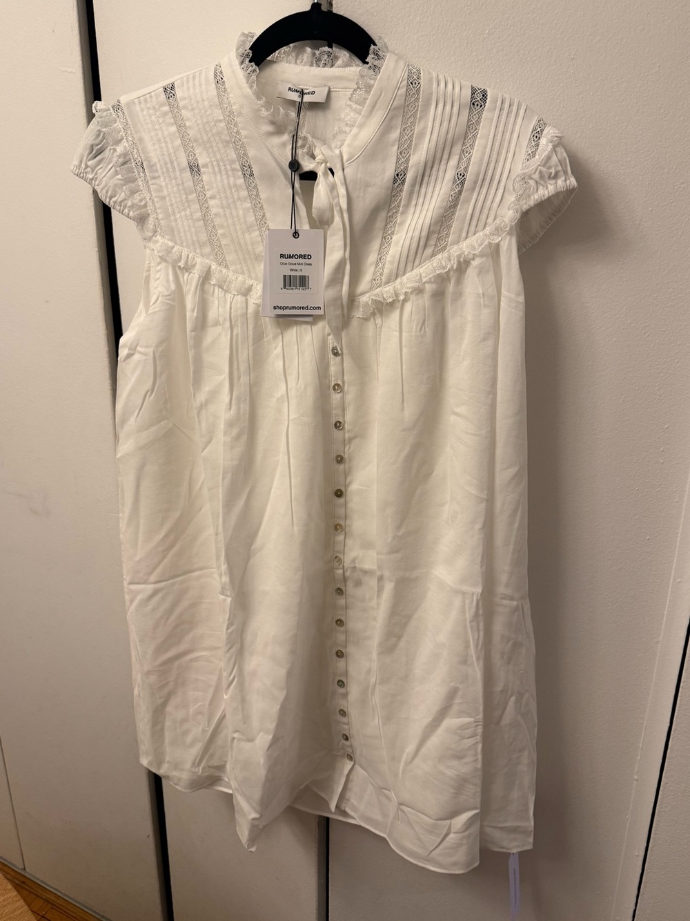 NWT Rumored Olive Grove Mini Dress White - Picture 5 of 7